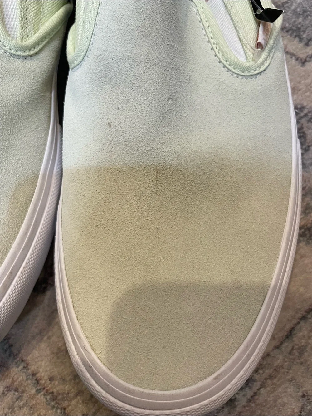 Vans Men’s Pro Ambrosia Slip-On Sneakers — Light Green & White New Without Box